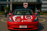🔴⚪ St. George Illawarra Dragons Bonnet Flag & Side Mirror Covers