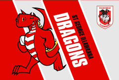 St George Illawarra Dragons NRL Flag – 90cm X 150cm Heavy-Duty Supporters Banner | Quadruple-Stitched & Windproof