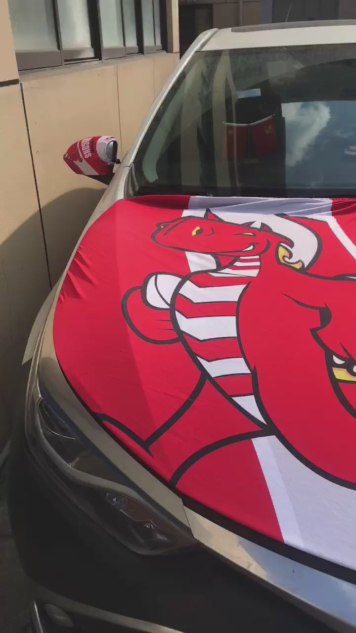 🔴⚪ St. George Illawarra Dragons Bonnet Flag & Side Mirror Covers