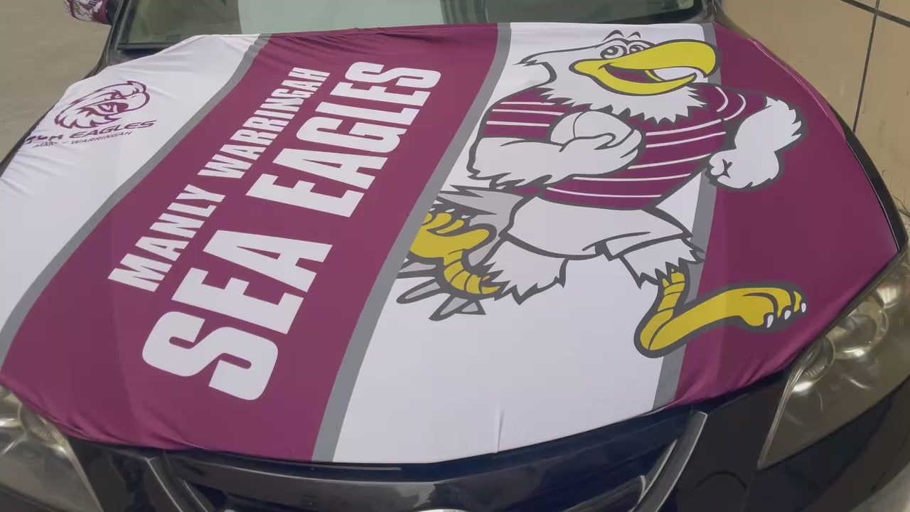 Manly Warringah Sea Eagles Bonnet Flag & Side Mirror Covers
