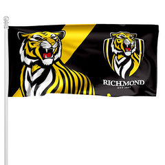 Richmond Tigers AFL Flag – 90cm X 150cm Heavy-Duty Supporters Banner | Quadruple-Stitched & Weatherproof