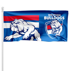 Western Bulldogs AFL Flag – 90cm X 150cm Heavy-Duty Supporters Banner | Quadruple-Stitched & Weatherproof